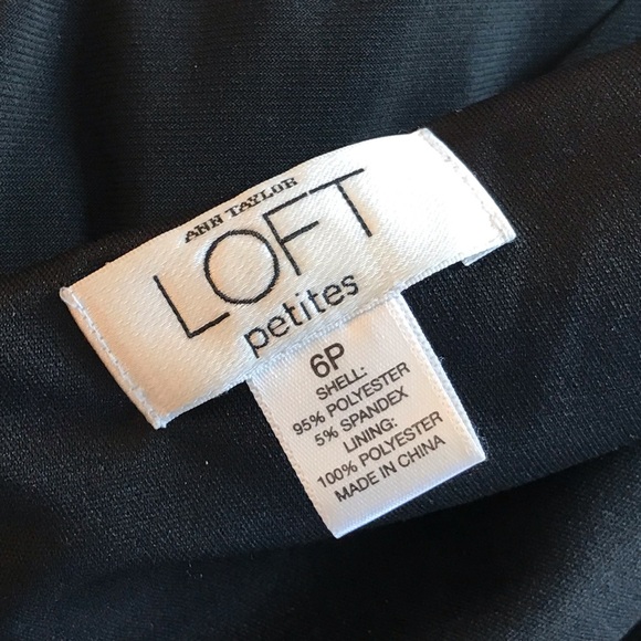 LOFT BLACK STRETCH WAIST TIE SLEEVELESS DRESS - Picture 5 of 5